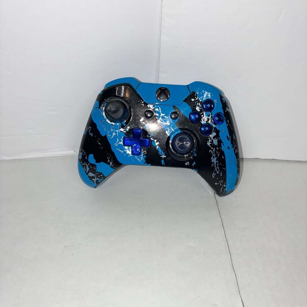 Microsoft Xbox One Wireless Controller Blue Splatter